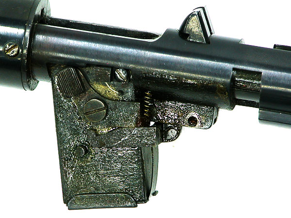 Close-up of trigger mechanism